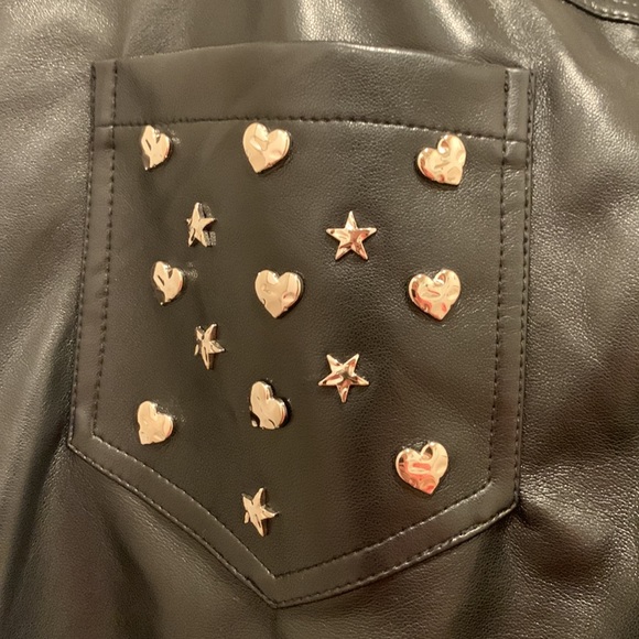 YLSK leather and PU blend bedazzled pocket pants - Picture 7 of 9